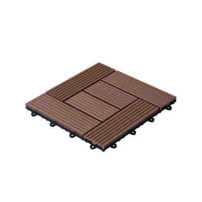 China Various custom wpc patio deck tiles outdoor interlocking diy interlocking wpc decking tiles eco friendly for sale