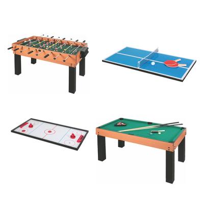 China MDF Wholesale Price 4 in 1 Table Soccer Football Game Tables with Billiard Ping Pong and Air Hockey for sale