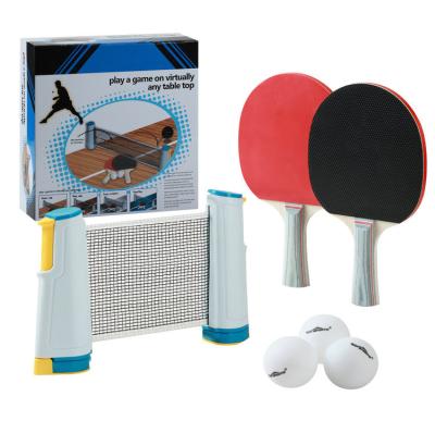 China Pp Ping Pong Net Mini Table Tennis Set Ping Pong For Kids With Retractable for sale