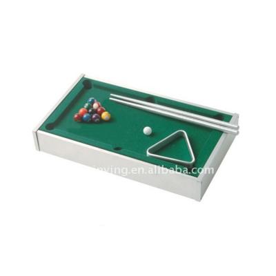 China Hot Selling Plastic Mini Aluminum Pool Table Top Billiard Game Table for sale