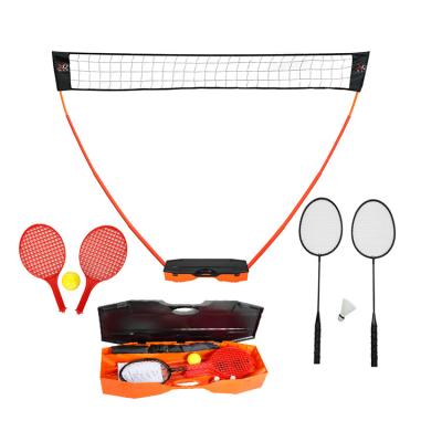 China PP 3 in 1 High Quality Portable Volleyball Tennis Net Rack and Badminton Net Set for sale