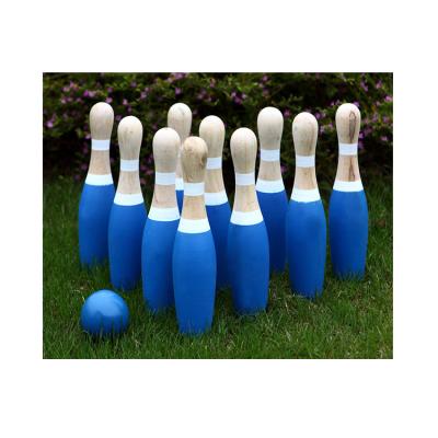 China Mini Wooden Tabletop Bowling Game Outdoor Playset for Kids for sale