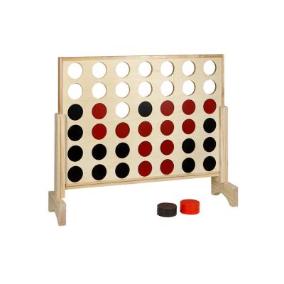 China Classic Outdoor Activity Toy Kids Wooden Educational 4 in a Row Outdoor Game for sale