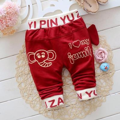 China Cute Elephant-patterned Anti-Static Baby Pants Wholesale Comfortable Baby Pants for sale