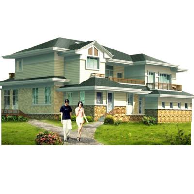 China Modern light steel villa with the service life of more than 100 years, 200-500 square meters Mediterranean style double-layer villa for sale