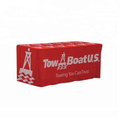 China Custom Waterproof Trade Show Advertising Cover Tablecloth for sale