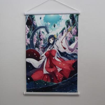 China Hanging Dye Sublimation Printing Hanging Poster Fabric Roll Hanging Banner for sale