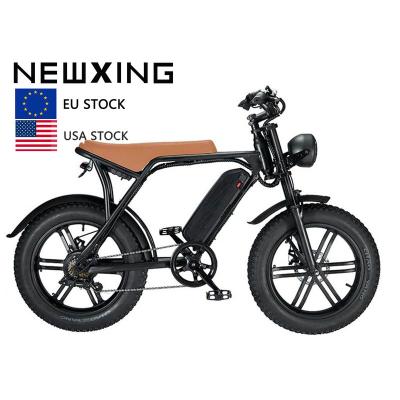 China NEWXING V8 aluminum alloy mountain ebike USA&EU warehouse 20 inch 15Ah e-bike 750/1000w aluminum electric bicycle for sale