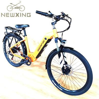 China NEWXING DS2608 aluminum alloy ebike big wheel electric bicycle electric bike in France wheel electric bicycle electric bicycle 48V battery for sale