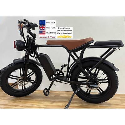 China New Design Steel 750W 48v Rear-Seat Rear Hub Motor Models 20 Inch Vintage E Bike OUXI V8 Tire Electric Bike Eu Warehouse OUXI V8 Wholesale for sale