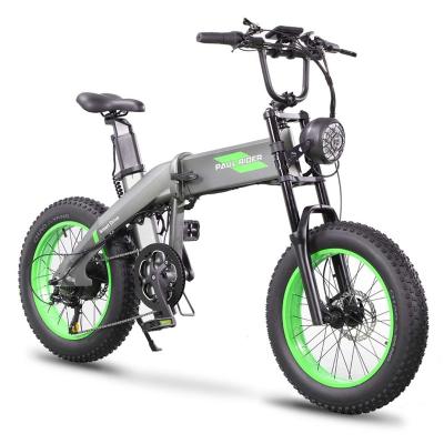 China Fashionable Fat Tire 48V 500W 27Ah Electric Bicycle Full Suspension 20inch Shimano 7 Speed ​​Foldable Ebike Folding Electric Bike for sale