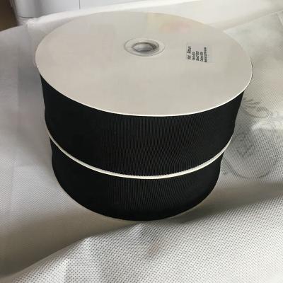 China Viable Wholesale Black 50mm Rayon Cotton Soft Netting Grosgrain Ribbon For Hat And Garment for sale