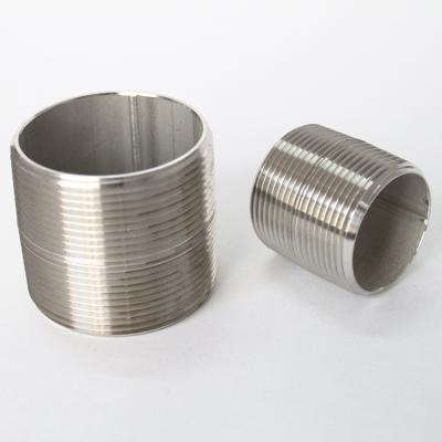 China Good Quality Cheap Hot Sale Stainless Steel Pipe Nipple Fittings Threaded Both Ends for sale