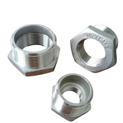 China Stainless Steel Core Male Screw Threaded Hexagon Stainless Steel Pipe Fittings DN8--DN100 for sale