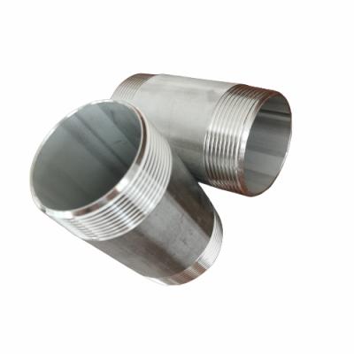 China Stainless Steel Male External Thread Thread Pipe Nipple Threaded External Fittings for sale