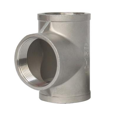 China Internal Right Angle Tee Stainless Steel Thread Female Pipe Fittings 1/8