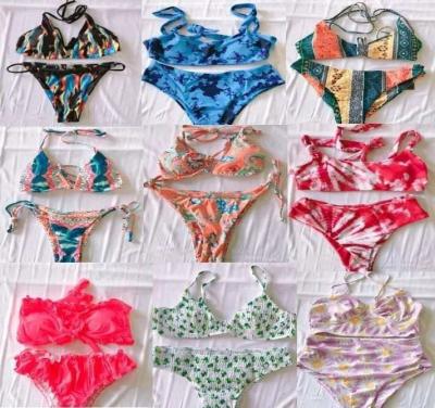 China Plus 2022 New Double Size Split Swimsuit Sexy Color Bikini Swimwear for sale