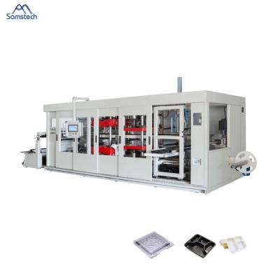 China Disposable Multi Function Hotels PS Foam Deli Pizza Fast Food Box Vacuum Forming Production Line Lunch Container Making Machine for sale