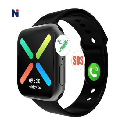 China NAC115 Touch Screen Body Temperature Monitoring BT Call Dial Music Control Communication Record Custom One-Key SOS Smart Watch for sale