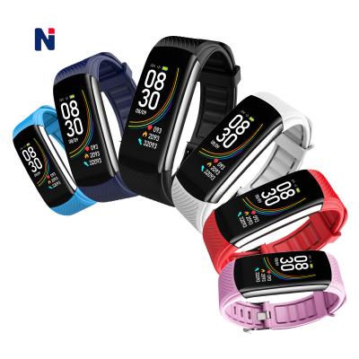 China Touch Screen Heart Rate Blood Pressure Oxygen Smartwatch Fitness Wristband Smartband Smart Watch for sale