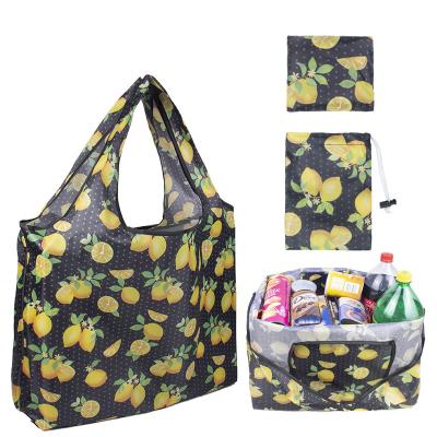 China Waterproof Washable Foldable Nylon Shopping Eco-friendly Reusable Grocery Bags Tote Bags For Groceries for sale