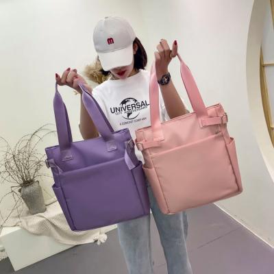 China Polyester Customized Logo Women Printed Long Strap Shoulder Tote Shopping Lady Bags Handbags For Women for sale