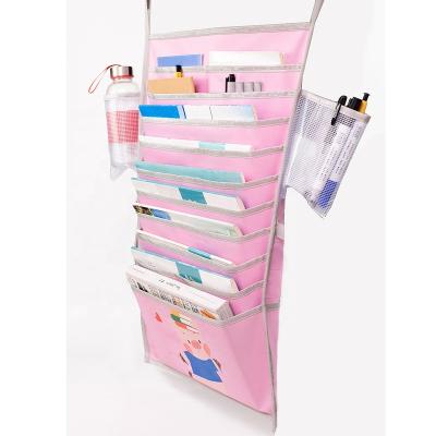 China Fashion Viable Unique Design Storage Book Bag Pocket Hanging Hanging Organizer For Desk for sale