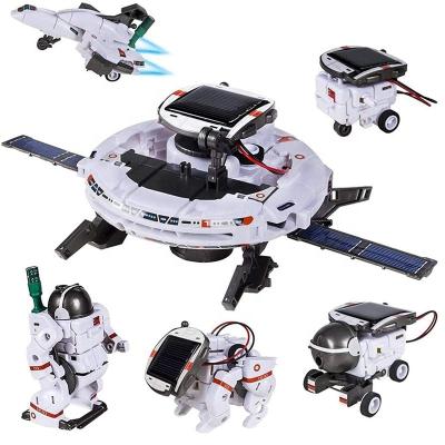 China 6in1 Space Fleet STEM Plastic Solar Rechargeable Educational DIY Robot Kit for sale