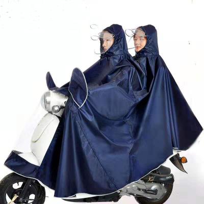 China 100% waterproof double most popular oxford fabric electric car motorcycle raincoat for sale