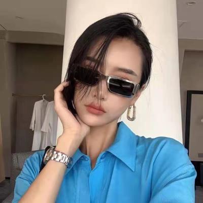 China Vintage Anti Small Rectangle UV400 Retro Lens Unisex Adults Brand Designer Stainless Metal Plastic Sunglasses 2021 Fashion Oculos UV400 for sale