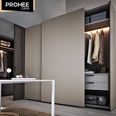 China PROHEE High Quality Material Luxury Atmosphere Furniture Locker Room Sliding Door Indoor Wardrobe Sliding for sale