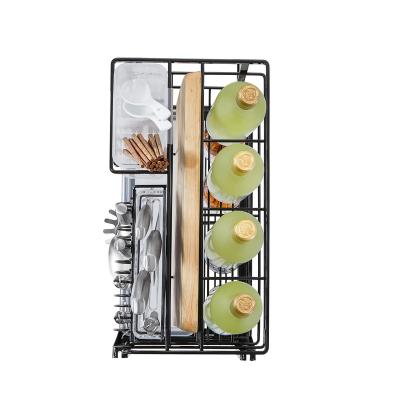 China Magic multifunctional iron panel storge basket cabinet set pull out tray kitchen corner basket for sale