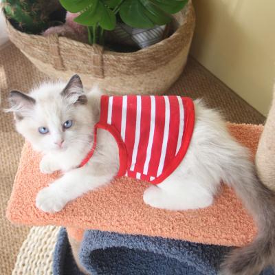 China High Viable Sale Products Red and White Stripes Teddy Cute Puppy Pet Dog Cat Vest for sale