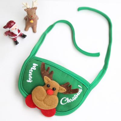 China Autumn Winter Pet Holiday Party Stocked Dress Up Dog Cat Christmas Scarf Hat Pet Hat Saliva Towel Bib for sale