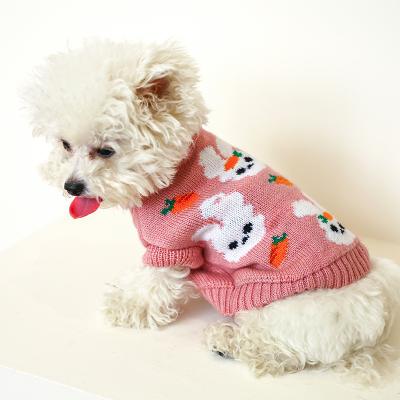 China 2021 New Sustainable Dog Pet Accessories Clothes Pet Sweaters Pet Winter Warm Knitted Sweater for sale