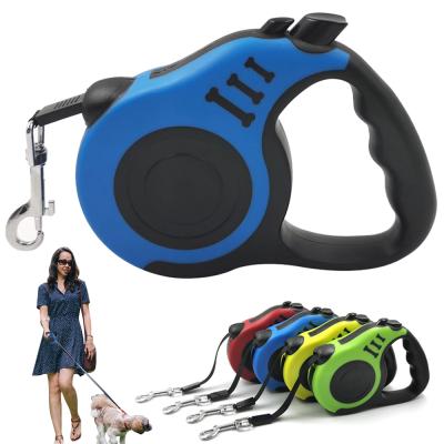 China Custom 3M 5M Automatic Retractable Dog Leash Extension Pet Leashes New Style Durable Nylon Pet Leash for sale