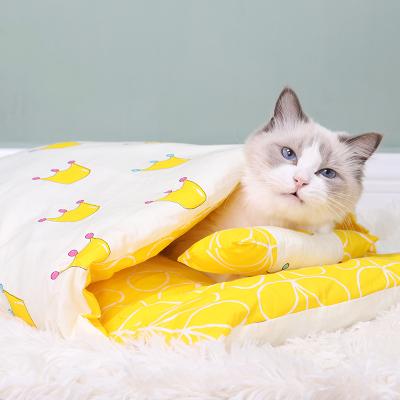 China Breathable Washable Removable No Slip Heated Cat Mat Cat Tunnel Bed Thermal Pad Sleep Bag for sale