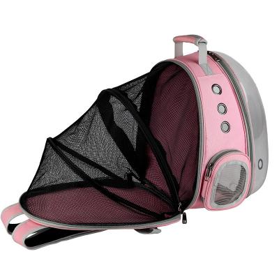 China 2021 Breathable Pets Backpack Pet Carrier Bag Transparent Ventilate Cat Capsule Carrier Backpack Bag For Moving Puppies for sale