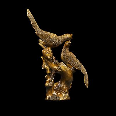 China China Home Living Room Ornament Copper Desktop Magpies Decorate Copper Artifact for sale