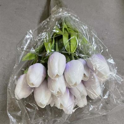 China Amazon Touch Fake Tulip Artificial Flower Tulips Decoration Real PU Wholesale Hot Sale Latex Waterproof Wedding Bouquet for sale