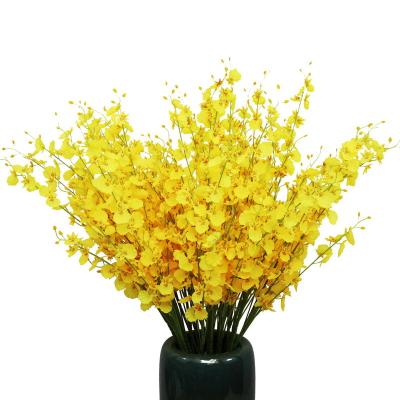 China Fashional Artificial Flowers Oncidium Orchid Artificial Flowers Factory Supply Phalaenopsis Floral Bouquet Decorative Dance Silk Flower for sale