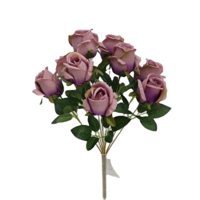 China Decorative Artificial Silk Flowers Rose Flowers Fake Rose Bouquets From China Wholesale Wedding Supplier Realistic Low Price for sale