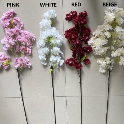 China Supplier Low Price Real Touch Verified High Quality Natural Wedding Cherry Blossoms Real Wedding Artificial Cherry Blossom Branch for sale