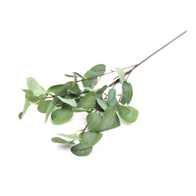 China Events Decoration Factory Price Artificial Flowers Handmade Faux Green Leaves Hanging Paris Eucalyptus Leaves For Wedding for sale