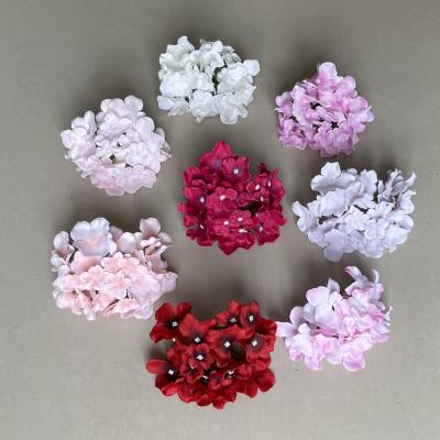 China Wholesale Cheap Bulk High Quality Artificial Hydrangea Prices TRUE TOUCH Silk Flower Heads For Wedding Home Decoration for sale