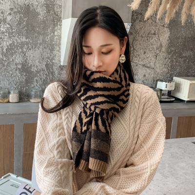 China Custom Cashmere Satin All-match Scarf Zebra Pattern Women Autumn And Winter Thickened Warmth Cashmere Shawls Scarves for sale