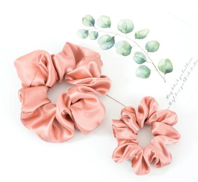 China Pure Women XS S M L Silk Scrunchie Hot Selling Hair Decoration Real Silk Scrunchie Hair Ties 100% Real Silk for sale