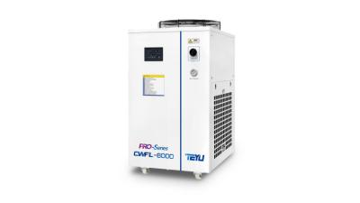 China CWFL-6000 industriële temperatuurregelsysteem 6 kW industriële waterkoeler Te koop