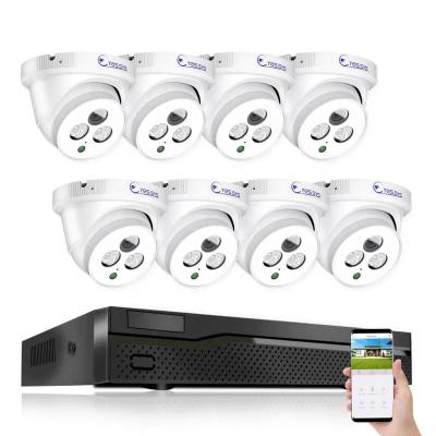 China Outdoor NIGHT VISION Eyes.sys 8CH 4TB HDD 8MP 4K POE NVR 8pcs H.265 5MP 1920P AI ColorVu Array Dome Security Camera AUDIO System for sale