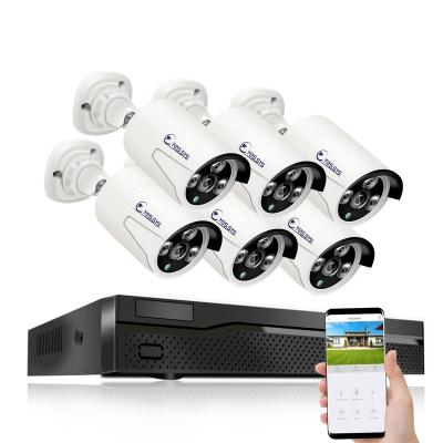 China Human Motion Tracking 5MP Audio POE Security Camera ARRAY LED Bullet 8CH POE NVR IP Camera H.265 P2P CCTV Outdoor Video Surveillance Set for sale